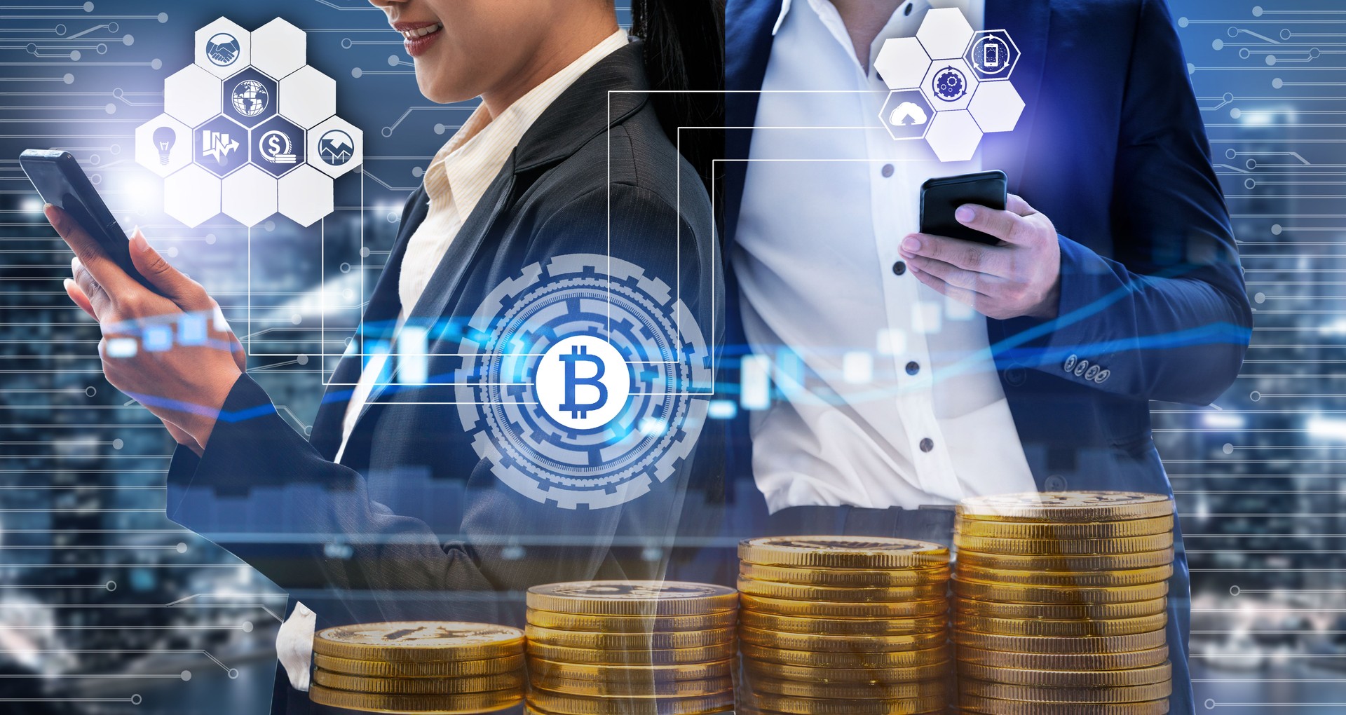 Bitcoin BTC and Cryptocurrency Trading Concept